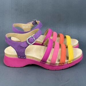 DANSKO Leather Milled Nubuck Roxie Comfort Sandals shoes women’s size 6.5 (37)